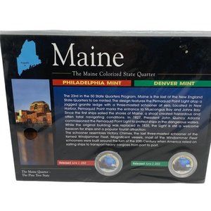 MAINE (ME) Colorized State Quarter NEW Philadelphia & Denver Mint